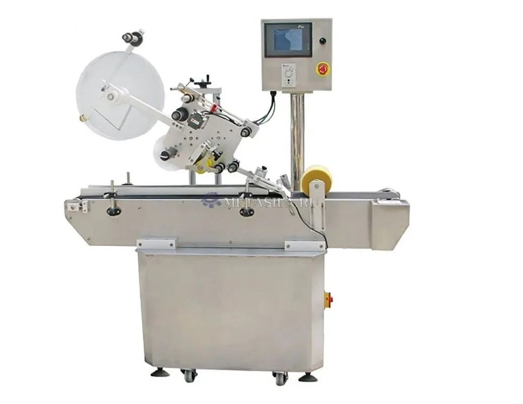 картинка Этикетировочная автомат-машина для бутылок в верхней плоскости от магазина Метасила