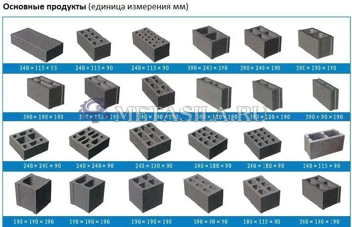 картинка Станок для производства блоков/кирпича  от магазина Метасила