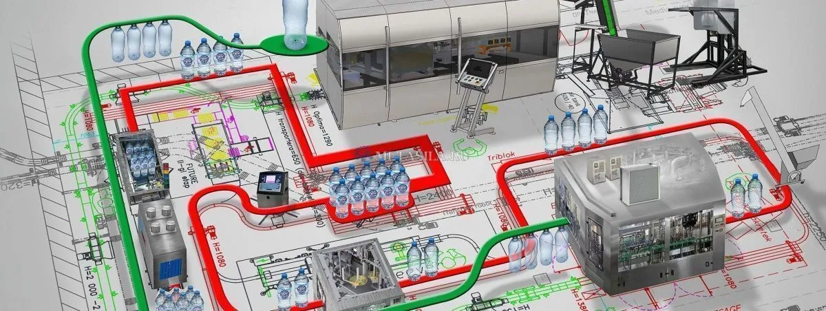 картинка Линия упаковки воды в бутылки 19 литров  от магазина Метасила