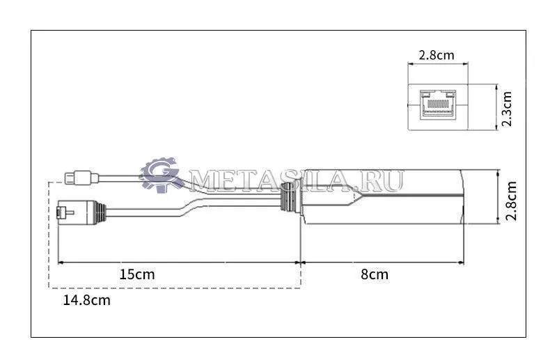 картинка Стандартный разветвитель  от 48 В до 5 В от магазина Метасила
