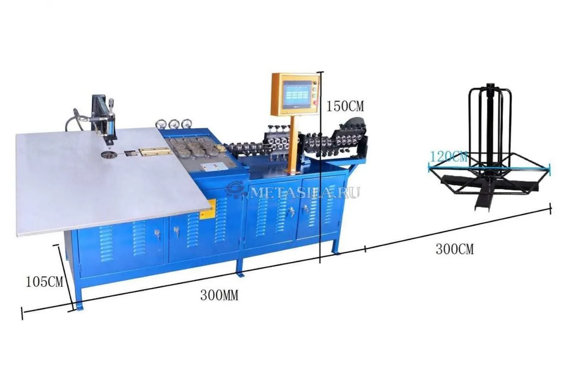 картинка Станок для гибки проволоки с ЧПУ (2Д)  от магазина Метасила