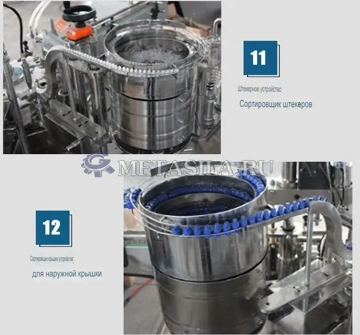 картинка Машина для розлива и закупорки жидкости в бутылки от магазина Метасила