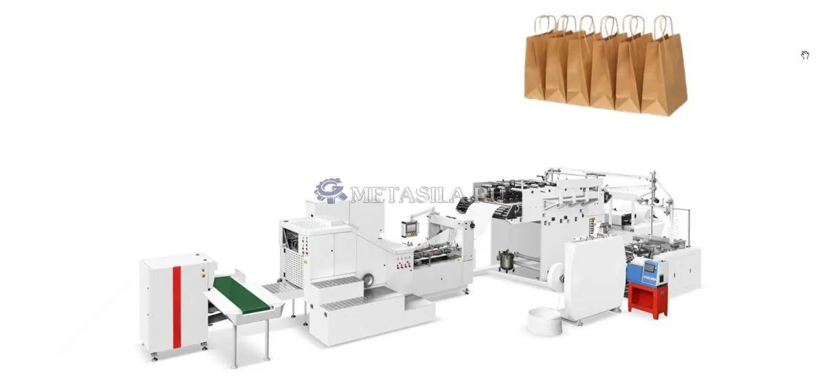 картинка ЛИНИЯ ПРОИЗВОДСТВА БУМАЖНЫХ ПАКЕТОВ С ВИТОЙ РУЧКОЙ  от поставщика магазина Метасила 