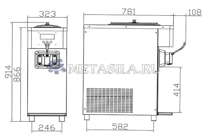 картинка Машина для приготовления замороженного йогурта один вкус от магазина Метасила