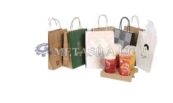 картинка ЛИНИЯ ПРОИЗВОДСТВА БУМАЖНЫХ ПАКЕТОВ С ВИТОЙ РУЧКОЙ  от поставщика магазина Метасила 