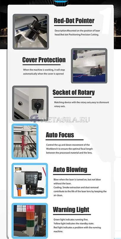 картинка Станок для лазерной резки с лазерным гравером от магазина Метасила