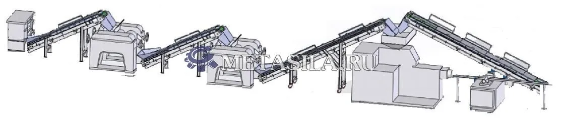 картинка Автоматическая линия по производству туалетного мыла (500 кг/ч) с упаковкой в картонные коробки от магазина Метасила