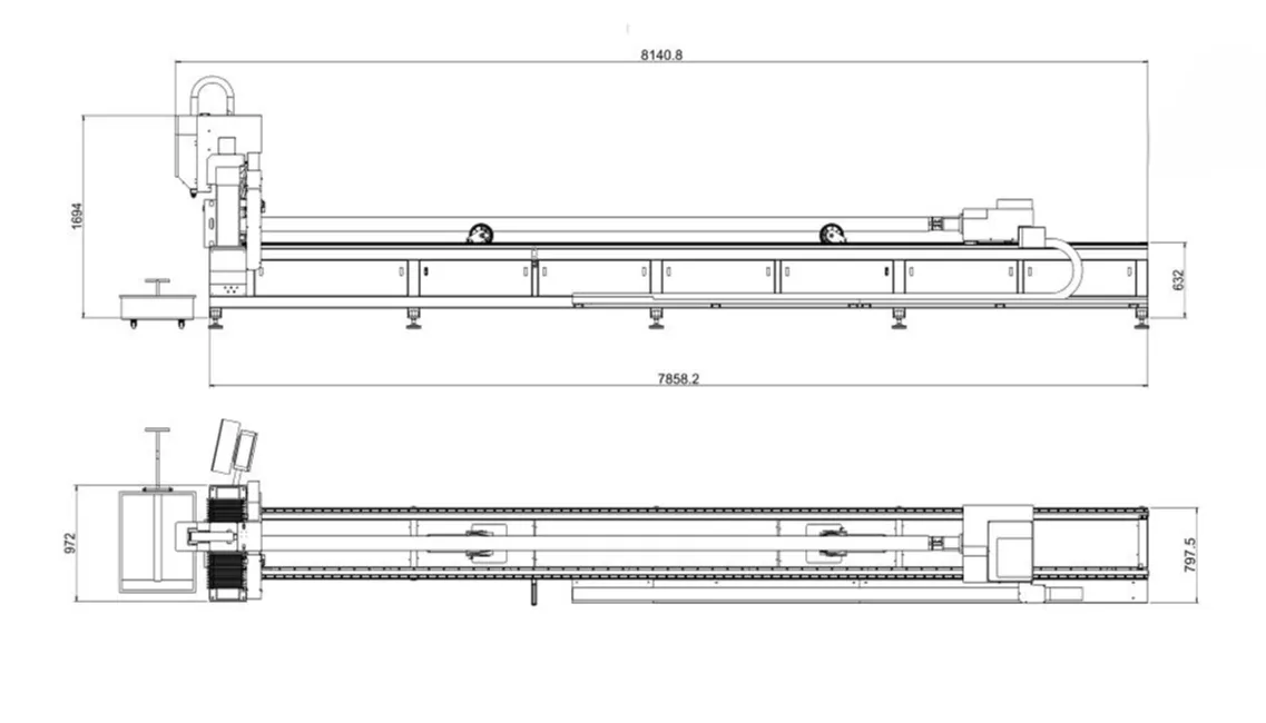 картинка Станок для лазерной резки труб до 6 метров, модель FD-6 от магазина Метасила