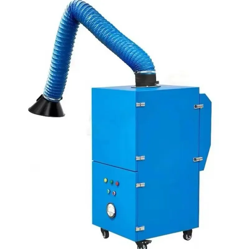 картинка Мобильный промышленный пылеуловитель, дымоуловитель мощность 1,5 кВт от магазина Метасила