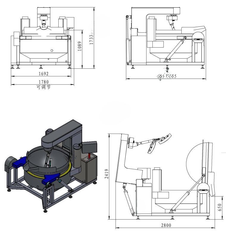 картинка Автоматическая газовая варочная машина (500L) от магазина Метасила