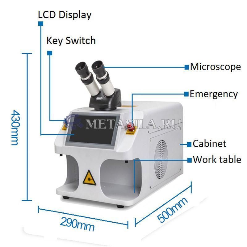 картинка Настольный лазерный сварочный аппарат для ювелирных украшений от магазина Метасила