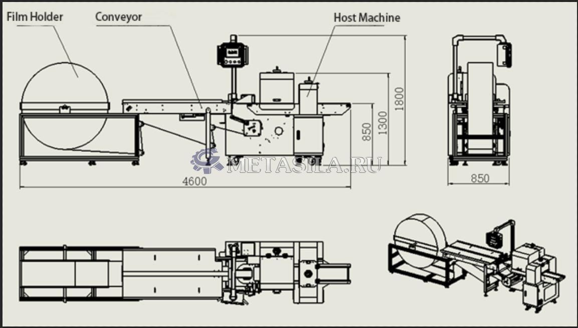 фото Упаковочный станок для упаковки в воздушно-пузырчатую пленку N-023 от магазина Метасила