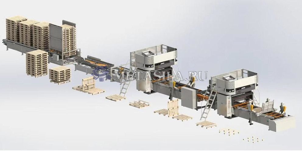 картинка Автоматическая линия по производству евро-поддонов A-555  от магазина Метасила
