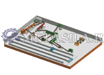 картинка Линия по производству органических удобрений T-02 (500 кг/ч) от магазина Метасила