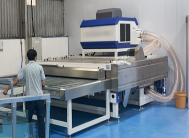 картинка Полуавтоматическая линия производства огнеупорных стеклопакетов, модель PO2 от магазина Метасила