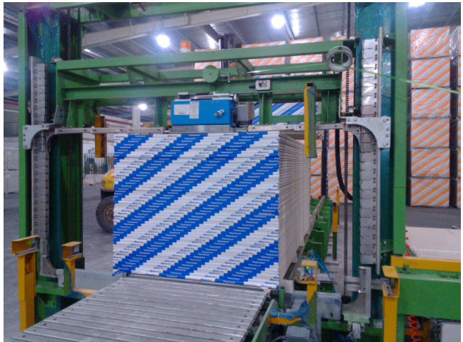 Gypsum board packing machine pallet package.png