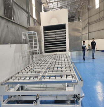 картинка Полуавтоматическая линия производства огнеупорных стеклопакетов, модель PO2 от магазина Метасила