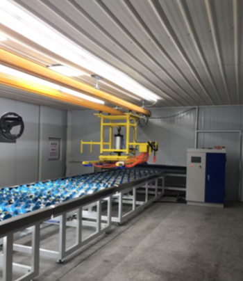 картинка Полуавтоматическая линия производства огнеупорных стеклопакетов, модель PO2 от магазина Метасила