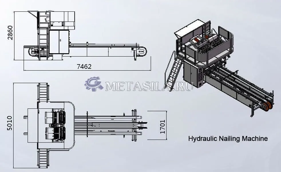 картинка Автоматическая линия по производству евро-поддонов A-555  от магазина Метасила