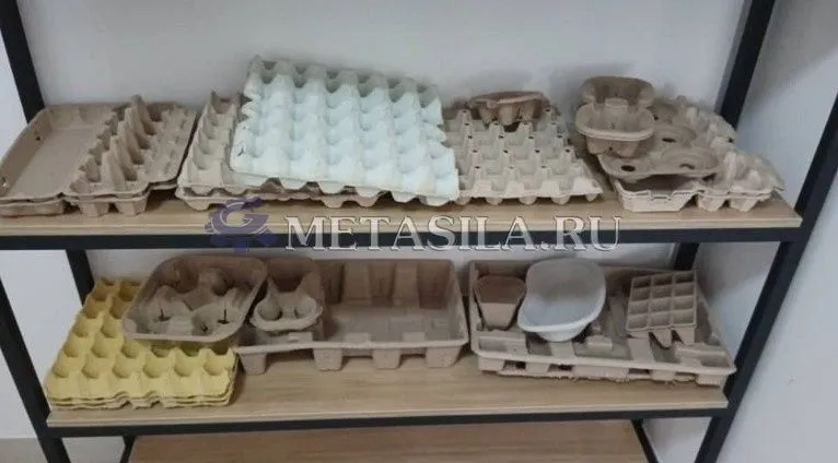 фото Линия производства бумажных лотков для яиц от магазина Метасила
