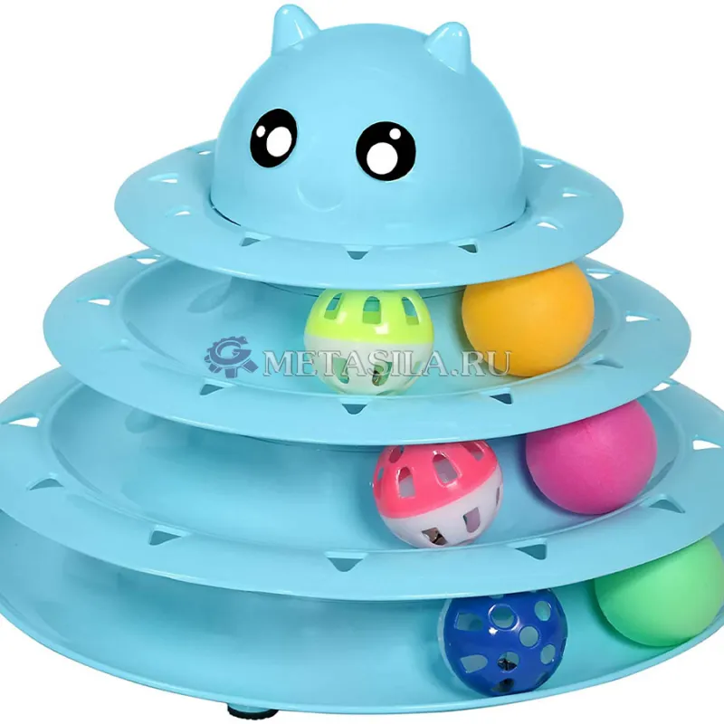 картинка Игрушка для кошек "Башня с мячиками" от магазина Метасила